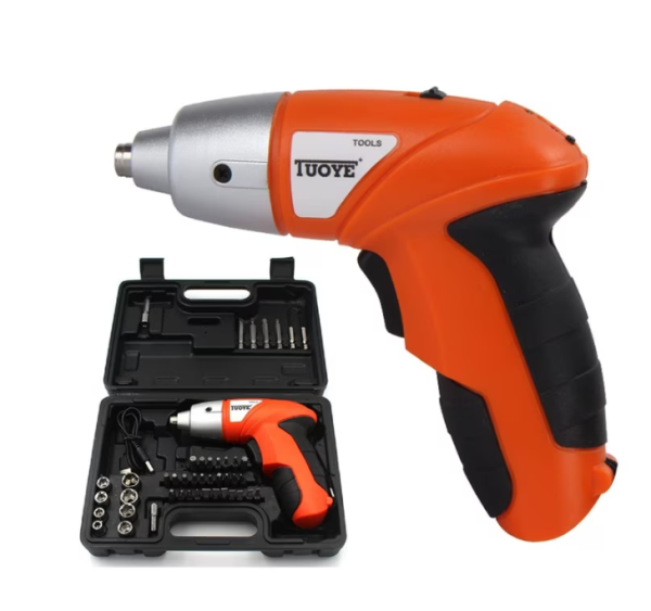 20 per/bax - Set surubelnita electrica cu 45 accesorii biti si tubulare , Portocaliu/Negru