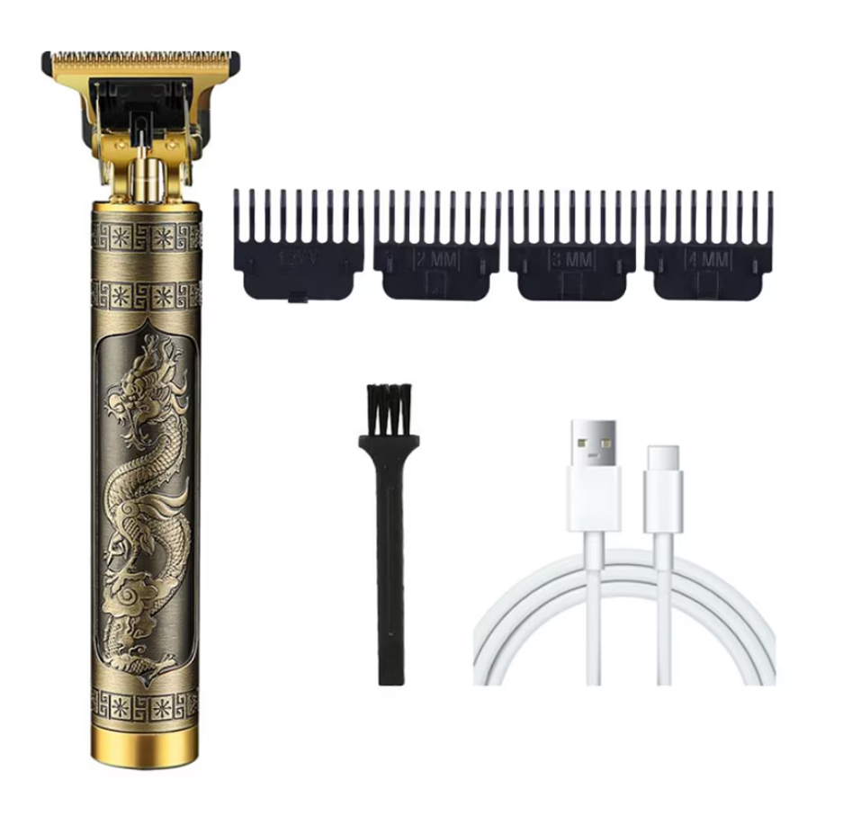 Aparat de tuns fara fir, set, 4 piete de limitare, incarcare USB, plastic, 100-140g - imagine 4