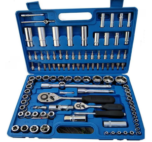 5/bax-Set trusă chei tubulare 108 piese, clichet reversibil 72 dinți, otel durabil Cr-V, pentru auto și mecanică, cutie depozitare inclusă