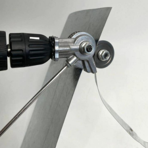 50/bax-Adaptor EDAR Cu Role Pentru Tăiat Tablă, Aluminiu, Oțel, Cupru Și Fier, Compatibil Cu Bormașină, 1/4", Argintiu