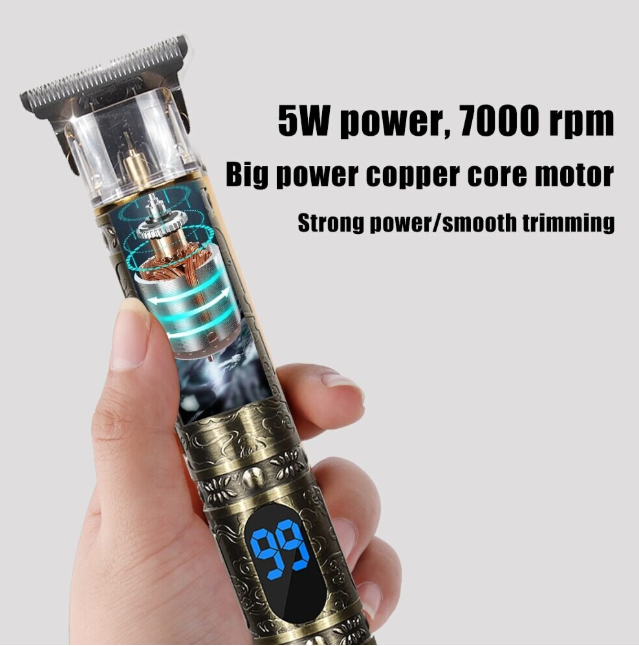 100/bax-Aparat de tuns fara fir, set, 4 piete de limitare, incarcare USB, plastic, 100-140g - imagine 3