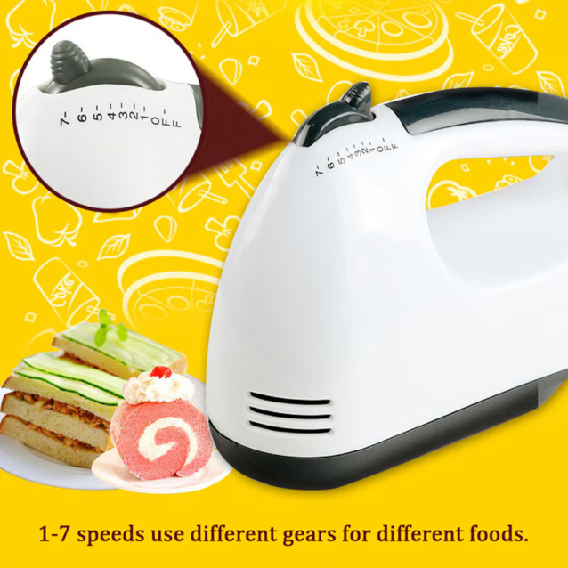 24/bax-Mixer de mana, 260W, 7 Viteze, 220V, Alb - imagine 3