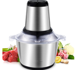 20/bax-Maruntitor Tocator Electric Universal - Bol 2L Inox, Putere 1000W, 4 x Lame, Carne, Rosii si Legume