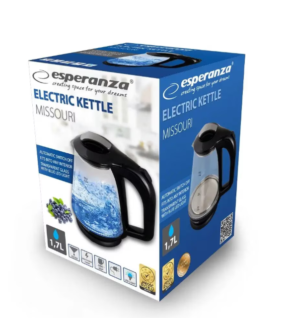 12/bax-Fierbator apa electric, Sokany SK-601, 2000 W, 2 litri, negru, baza rotativa de 360 grade, indicator luminos - imagine 4