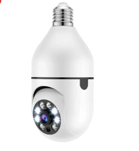 100/bax-Camera supraveghere WiFi 8177HJ tip bec cu soclu E27 vedere nocturna + Card de memorie MicroSDHC Techstar® Clasa 10 de 32 GB