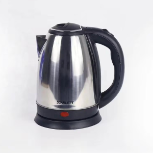 16/bax-Cana fierbator, model SCARLETT, 1500W, capacitate 2L, declansare automata, inox/negru