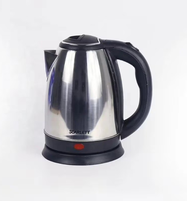 16/bax-Cana fierbator, model SCARLETT, 1500W, capacitate 2L, declansare automata, inox/negru