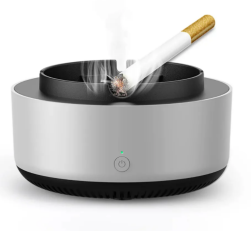 72/bax-Scrumiera electrica cu filtrare fum si stingere automata AS-08 – pe baterii, 3 V, design modern, pentru casa, birou sau masina