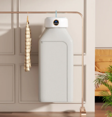 20/bax-Uscător de rufe inteligent portabil Kludoo, capacitate 10 kg, ecran tactil, alb, dimensiuni compacte