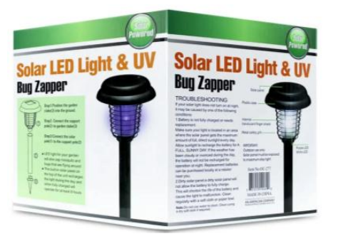 48/bax-Lampă solară Pure Garden, lampă de țânțari și insecte, LED/UV R