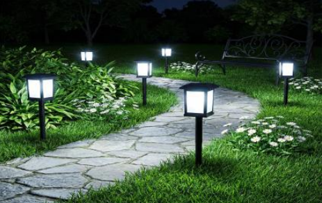 72/bax-Set 2 Lampi Solare Exterioare LED, Design Modern, Culoare Neagra, 13.5x48cm