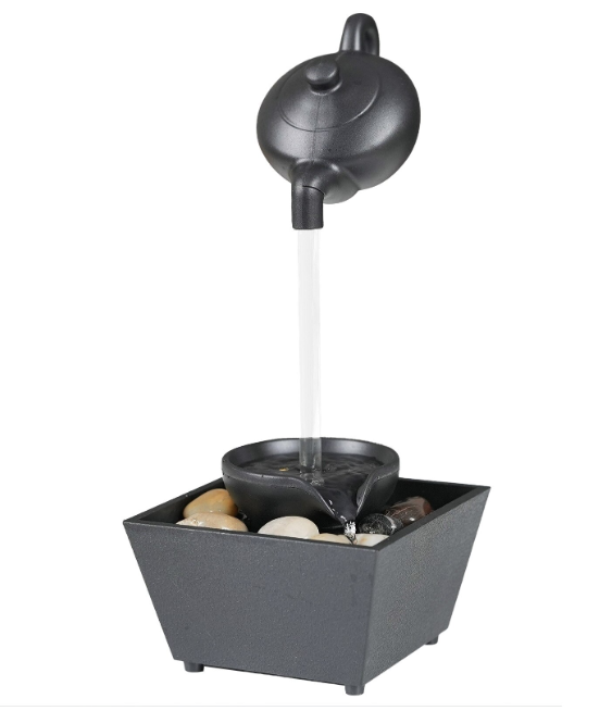 50/bax-Ornament pentru fantana de apa ceainic plutitor Alimentare cu baterie USB 5V Decorare cascada de masa cu lumini LED Pietre - imagine 3