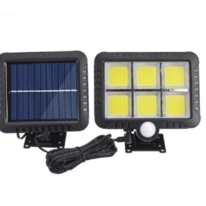 60/bax-Lampa solara LED, SL-F120, ABS, Lumina alba, Senzor de miscare/lumina, 15W, Negru