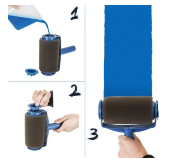 24/bax-Set Trafalet cu rezervor Paint Roller - imagine 3