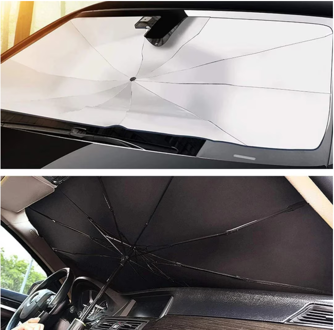 80/bax-Umbrela Parasolar pentru Parbriz Auto cu Protectie UV Promagg® – Pliabila, Protejeaza Interiorul Masinii de Caldura - imagine 3