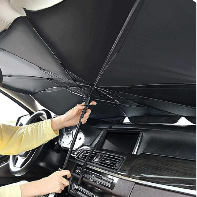 80/bax-Umbrela Parasolar pentru Parbriz Auto cu Protectie UV Promagg® – Pliabila, Protejeaza Interiorul Masinii de Caldura - imagine 2