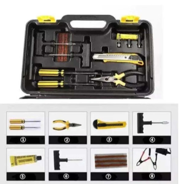 6/bax-Compresor auto 12V cu 2 cilindri si 7 accesorii incluse - imagine 2