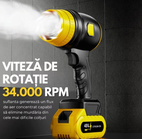 10/bax-Suflanta portabila, UniBox 48V, 1050W, 34000 RPM, 2 acumulatori - imagine 3