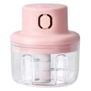 60/bax-Mini Tocator Portabil, Electric Food Chopper, Alimetare USB, Roz