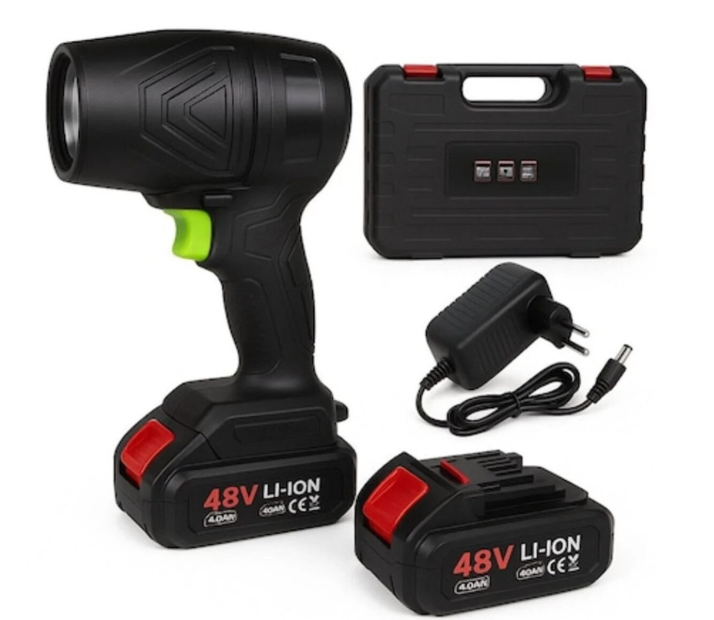 10/bax-Suflanta UniBox, 1000W, 148000RPM, portabila, set complet cu 2 acumulatori, negru, 22x14x8.5cm - imagine 2