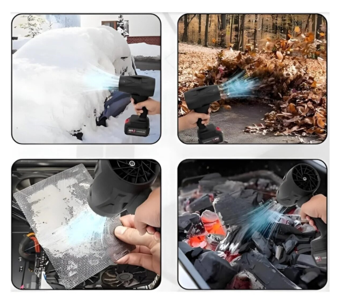 10/bax-Suflanta UniBox, 1000W, 148000RPM, portabila, set complet cu 2 acumulatori, negru, 22x14x8.5cm - imagine 3