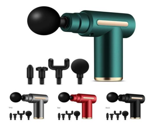 45/bax-Aparat masaj tip pistol Lipa Kar Mini, 4 accesorii, Rosu