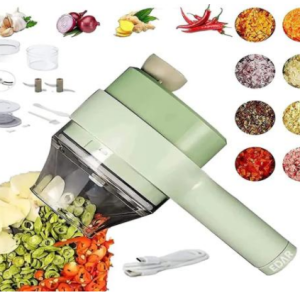 50/bax-Mini Tocator Electric Portabil 40W pentru Legume si Usturoi, Procesor Bucatarie Compact, Lame Otel Inoxidabil, Recipient Transparent, Taiere Rapida Ceapa, Chili, Ghimbir, Legume, 20.5x9.5x8 cm - FABRILUX