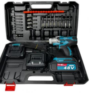 5/bax-Masina de insurubat cu impact Luckylu, 48V, 550Nm, 2 acumulatori, 42 accesorii, valiza de transport