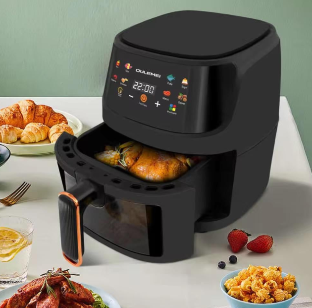 4/bax-Friteuză cu aer cald SILVER LOVE, 8 L, 2400W, afișaj digital, cos transparent - imagine 2