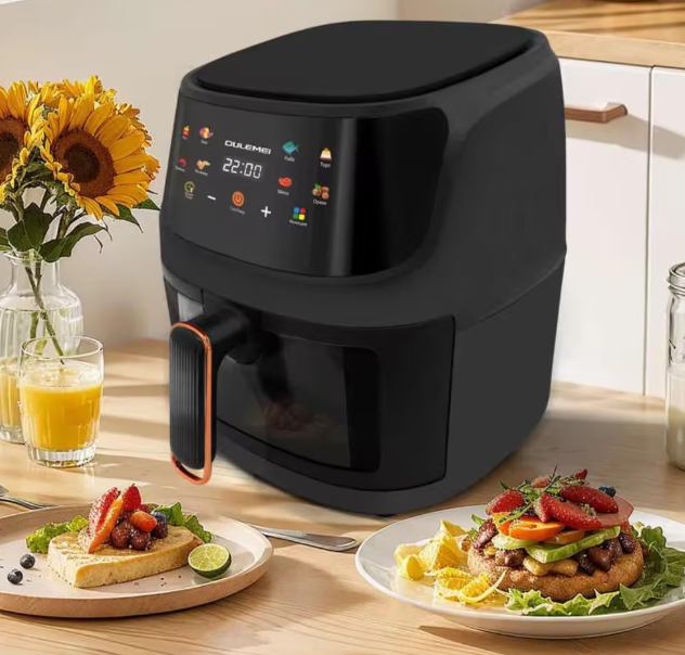 4/bax-Friteuză cu aer cald SILVER LOVE, 8 L, 2400W, afișaj digital, cos transparent - imagine 3