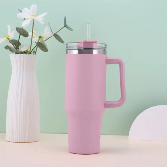 50/bax-Cana termos, WALALLA, Otel inoxidabil, 1200ml, Cu pai, Roz - imagine 3