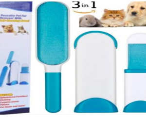 60/bax-Perie pentru indepartarea parului de animale Fur Wizard, alb/albastru