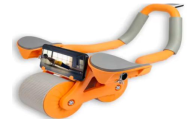 12/bax-Aparat fitness, Sundiguer, multifunctional pentru abdomen, 2 role cu autorevers, anti-alunecare, tip sanie, cu timer detasabil, Wireless, Gri