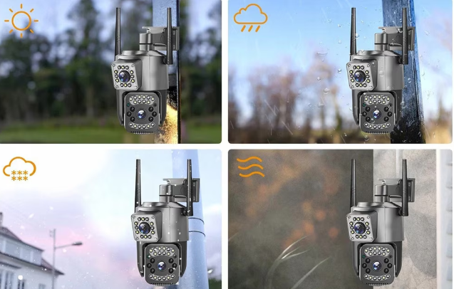 30/bax-Camera supraveghere exterior, WiFi 6MP, Dual Lens, rotativa 355°, detectare miscare si fata, Night Vision Color/IR, audio bidirectional, IP66, slot MicroSD, culoare negru - imagine 3