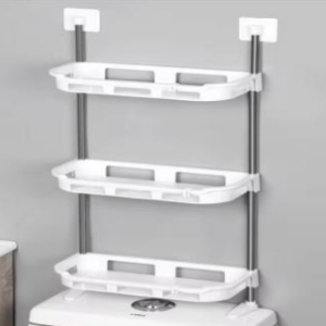 24/bax-Suport de toaleta, organizator de baie, alb, 40x30x5cm, set cu carlige detasabile