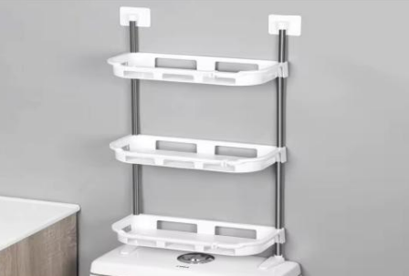 24/bax-Suport de toaleta, organizator de baie, alb, 40x30x5cm, set cu carlige detasabile