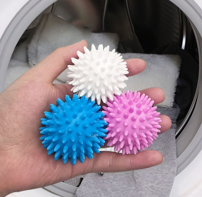 72/bax-Set bile de spalare anti-sifonare, 6 bucati (2 albe + 2 roz + 2 albastre), PVC, accesorii masina de spalat rufe - imagine 2