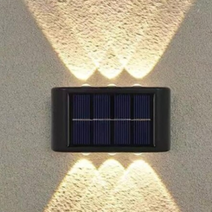 200/bax-Set 4 lampi solare de perete YF 801 cu 6 Leduri IP65