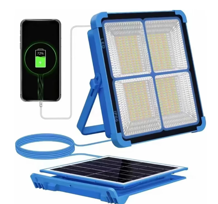 30/bax-Lampa solara portabila, VICTINY® camping, pescuit, 288 led, lumina neutra/rece/calda / rosu/ albastru / power bank