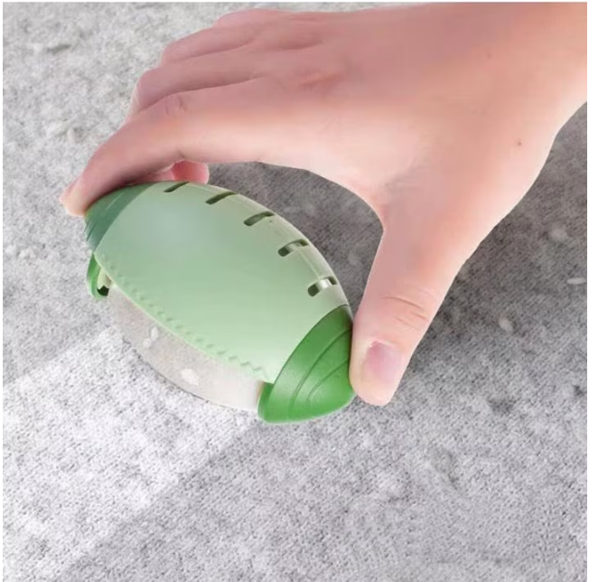 270/bax-Rola de scame reutilizabila, cu maner pentru indepartarea parului de animale, din silicon, cu adeziv puternic, curatare sub jetul de apa, verde - imagine 2