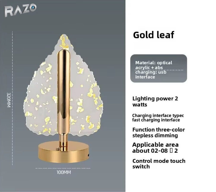 40/bax-Lampa decorativa model Fluture, lumina ambientala, 3 nivele de intensitate, Culori interschimbabile, alb rece/cald/neutru, Control touch, incarcare USB, Aurie - imagine 2