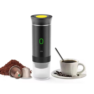 25/bax-Cafetiera portabila fara fir Planet Tech 3 in 1, 20 de bare, compatibil cu capsule Nespresso, Dolce Gusto, cafea macinata, negru