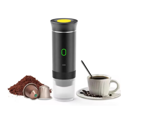 25/bax-Cafetiera portabila fara fir Planet Tech 3 in 1, 20 de bare, compatibil cu capsule Nespresso, Dolce Gusto, cafea macinata, negru