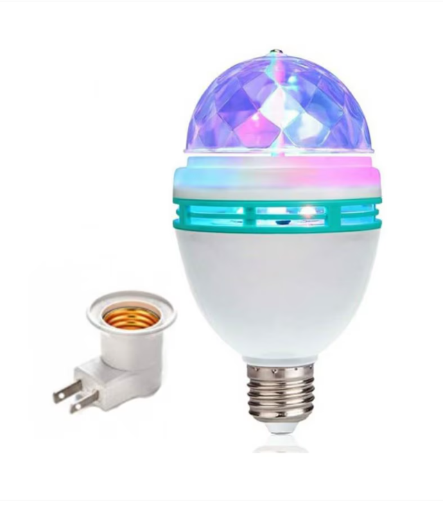 100/bax-Bec rotativ, LED, Soclu E27, 3 W, Adaptor pentru priza , Alb