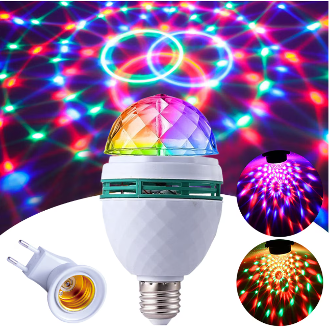 100/bax-Bec rotativ, LED, Soclu E27, 3 W, Adaptor pentru priza , Alb - imagine 2