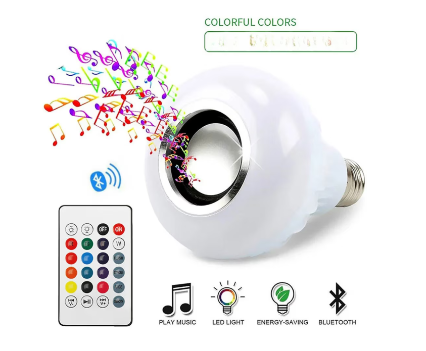 100/bax-Bec Bluetooth colorat E27 cu sincronizare muzicala, wireless, cu control prin aplicatie - imagine 2