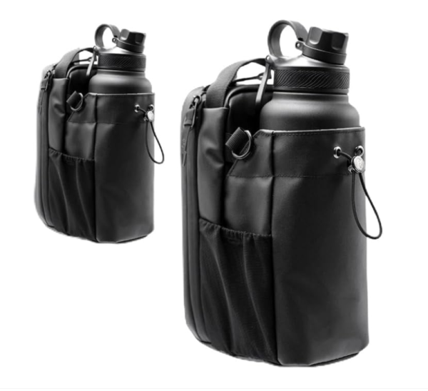 100/bax-Ghiozdan fitness magnetic pentru sala de sport, suport portabil pentru sticla de apa, accesorii antrenament, unisex, compact si rezistent, negru