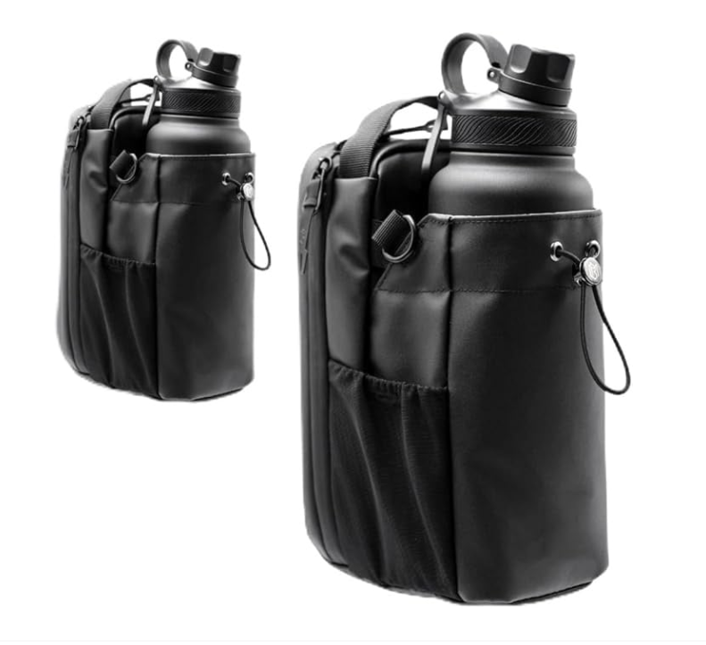 100/bax-Ghiozdan fitness magnetic pentru sala de sport, suport portabil pentru sticla de apa, accesorii antrenament, unisex, compact si rezistent, negru