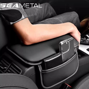 36/bax-SEAMETAL Cotieră Auto Pernă Suport Cot Universal Piele PU Cotieră Pad Cutie cu 2 Buzunare de Depozitare