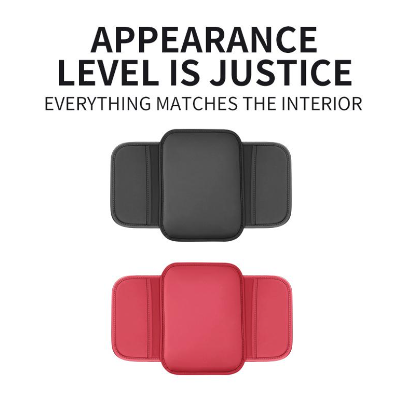 36/bax-SEAMETAL Cotieră Auto Pernă Suport Cot Universal Piele PU Cotieră Pad Cutie cu 2 Buzunare de Depozitare - imagine 2